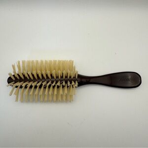 VTG 80s Avon Natural Performance 8 Row Bristles Half-Round Hair Brush Brown
